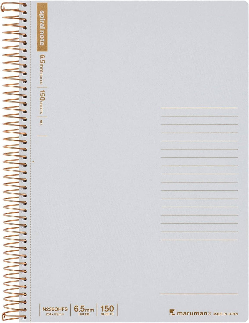 SPIRAL NOTEBOOK B5 LINE 6.5MM 150 SHEETS GREY (N236OHFS-51)-zoom-