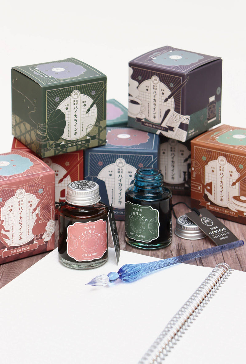Teranishi fountain pen ink, Taisho-Roman Haikara 40ml-zoom-