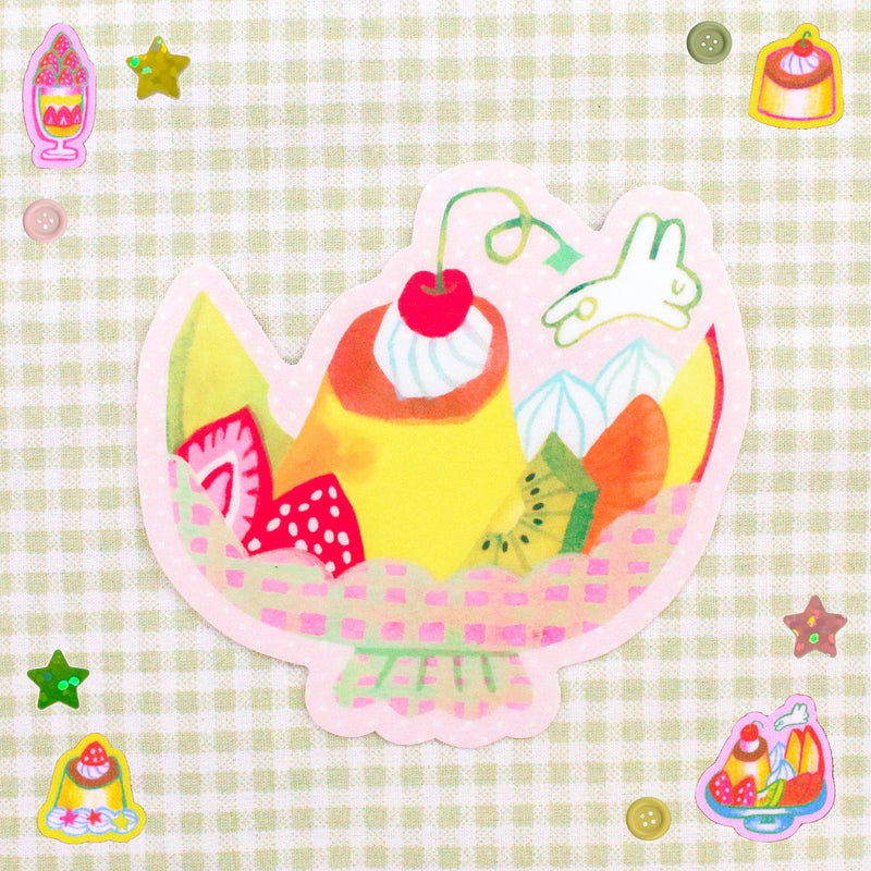 'Pudding a la Mode' Vinyl Sticker-zoom-