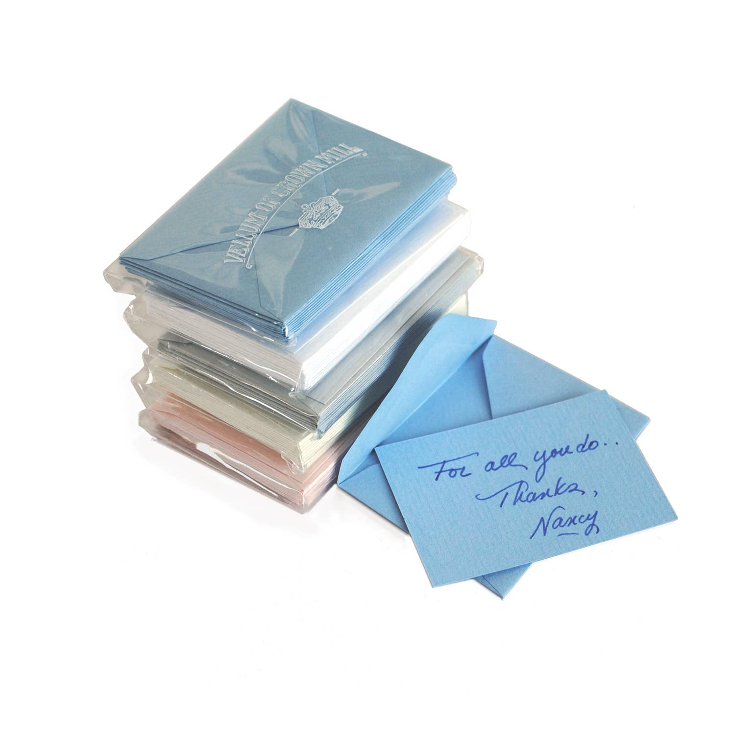 Original Crown Mill Classic Laid Mini Note Card Sets-1