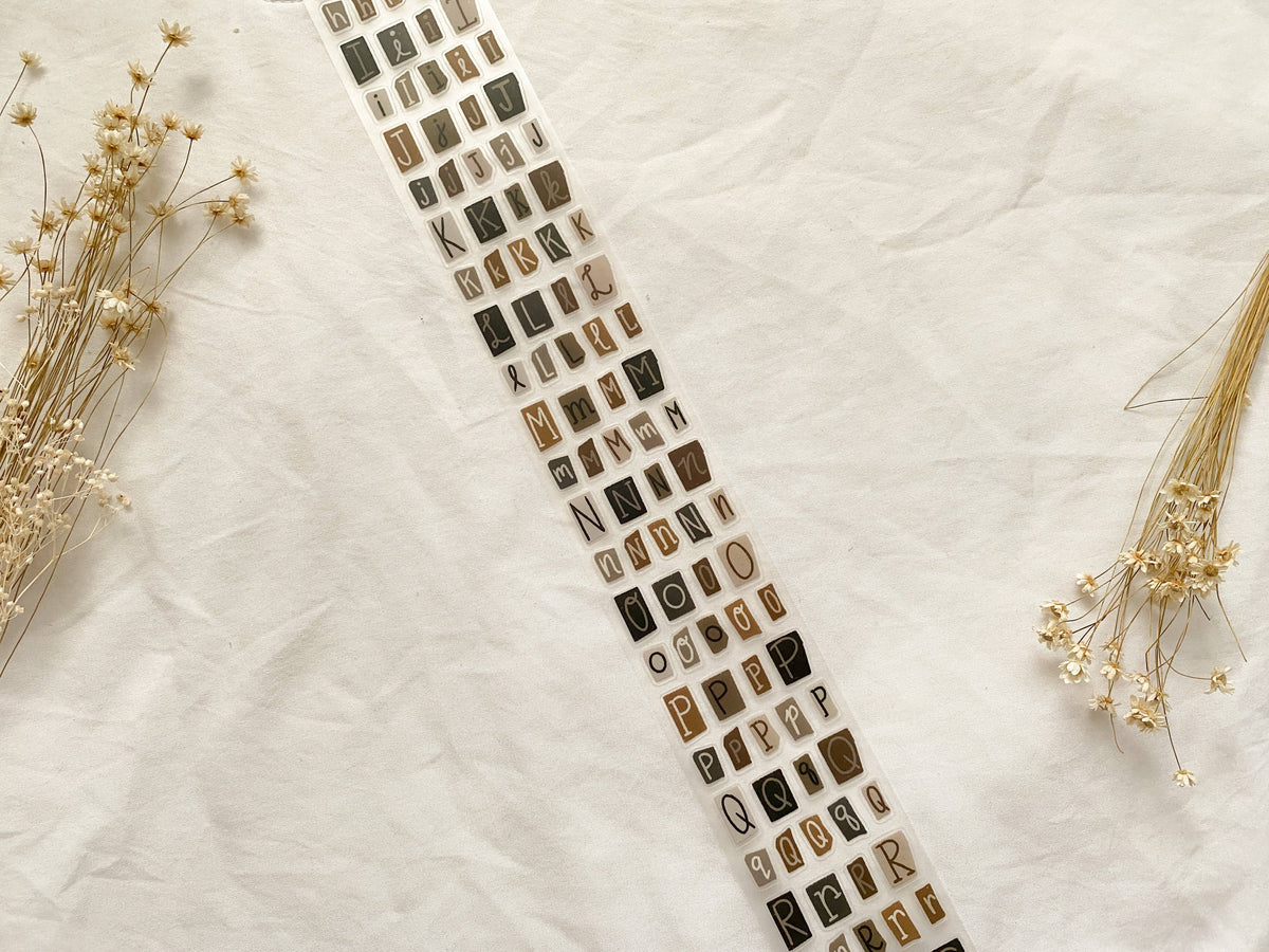 Neutral Letters & Numbers PET Tape-zoom-3