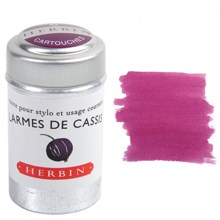 Herbin Fountain Pen Ink Cartridges - Tin of 6-7