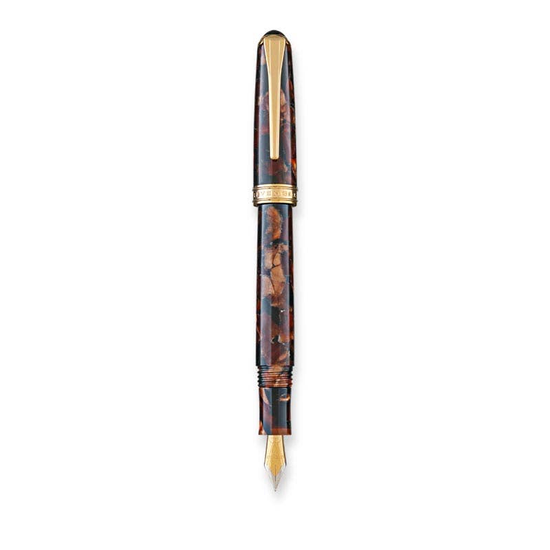 True Writer Classic Golden Dark Tortoise Fountain Pen - Fine Nib-4
