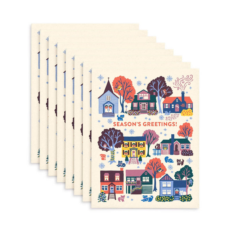 Holiday Houses Christmas Card Set: Boxed Set of 8-zoom-