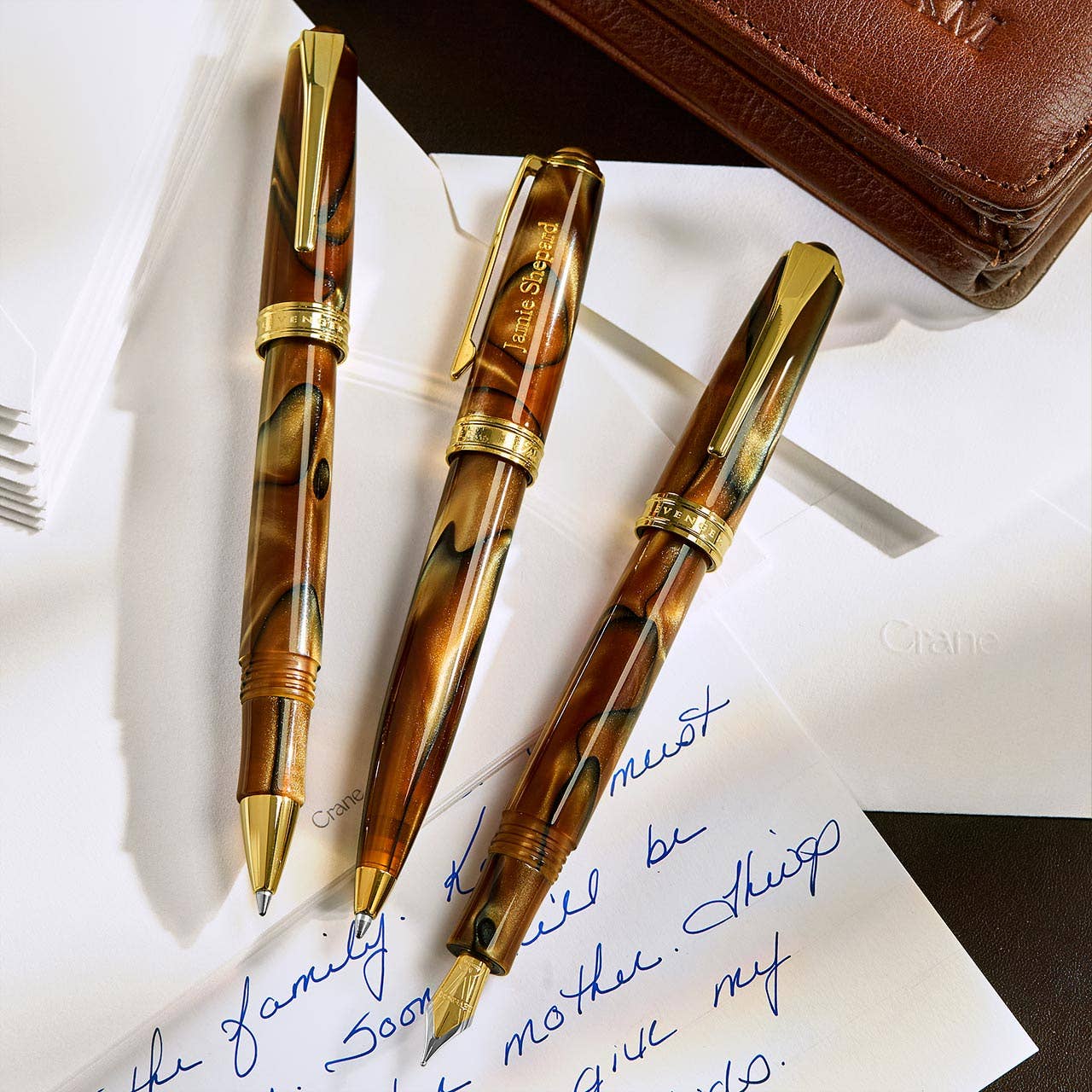 True Writer Classic Cafe Mocha Fountain Pen - Fine Nib-zoom-3