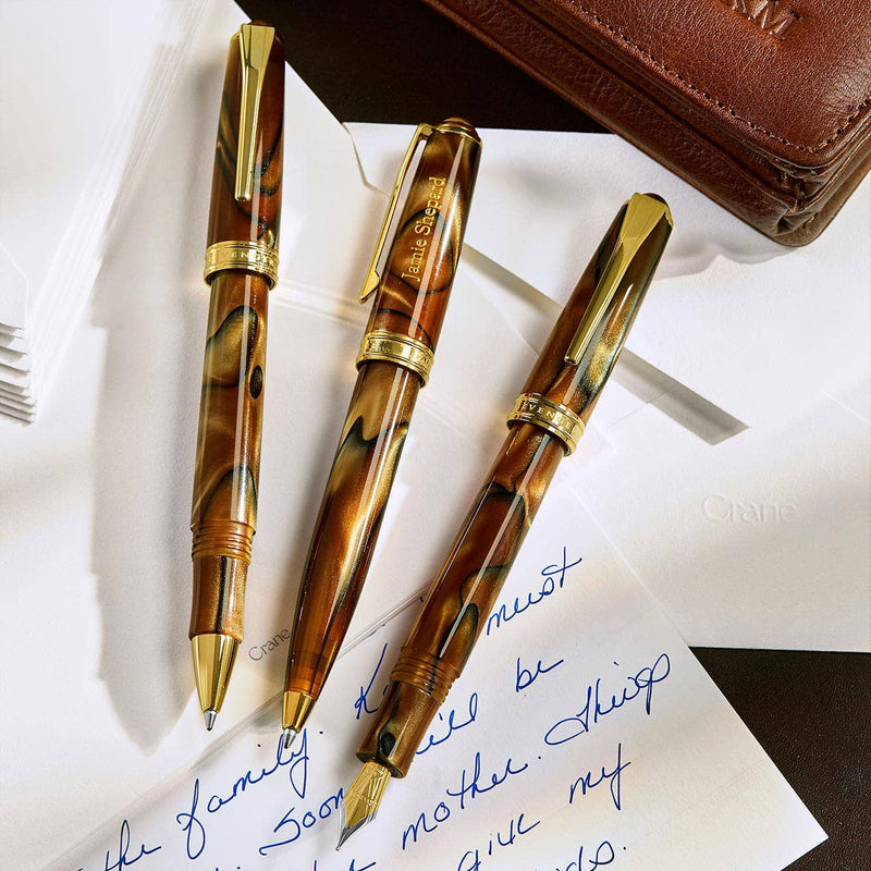 True Writer Classic Cafe Mocha Fountain Pen - Fine Nib-zoom-