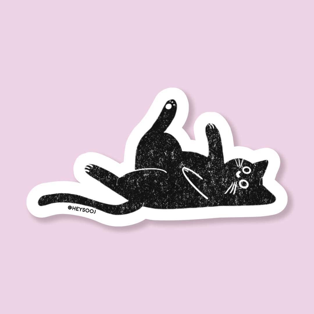 Purrfectly Chill Cat Sticker-zoom-1