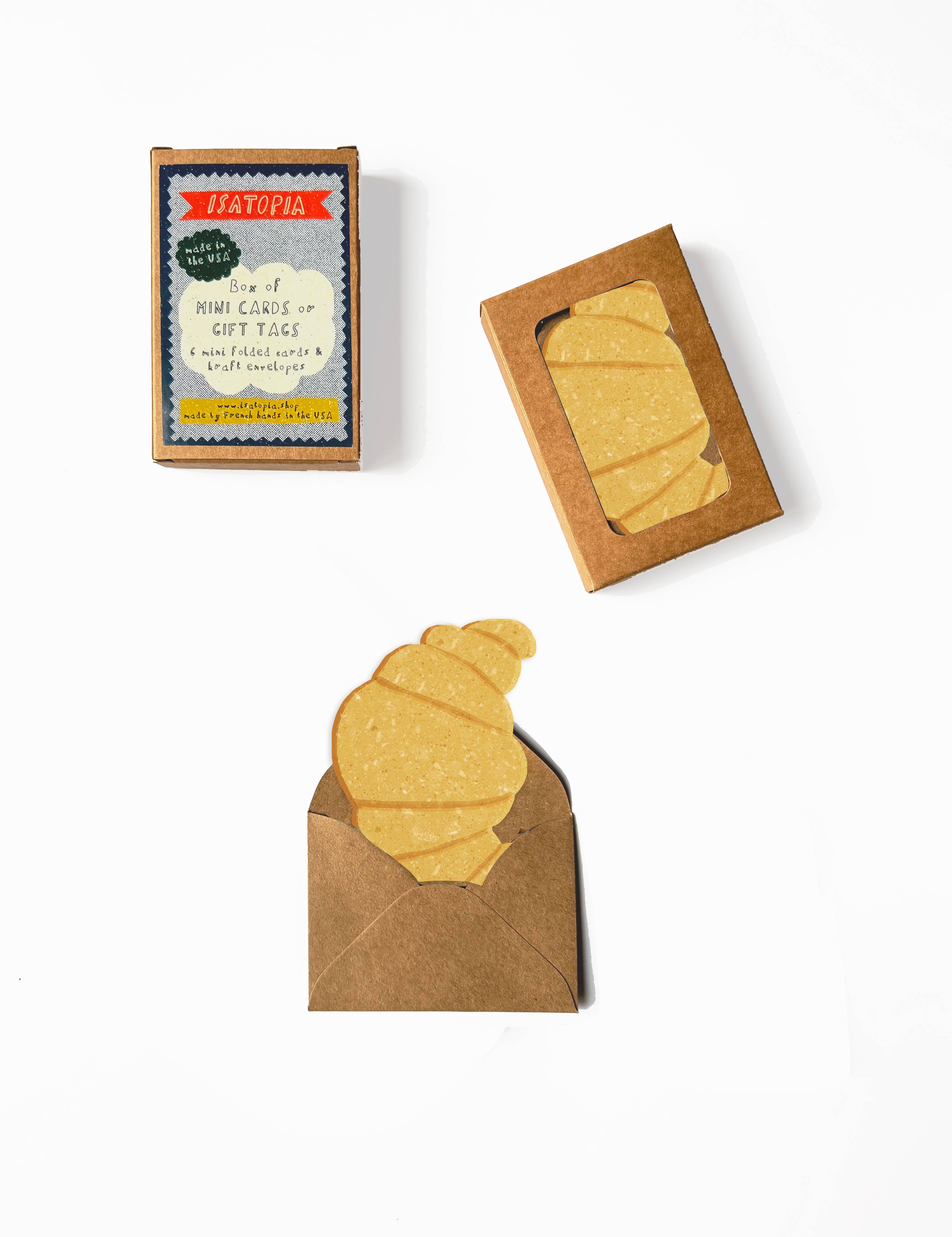 Croissant Mini Cards - box of 6-zoom-1
