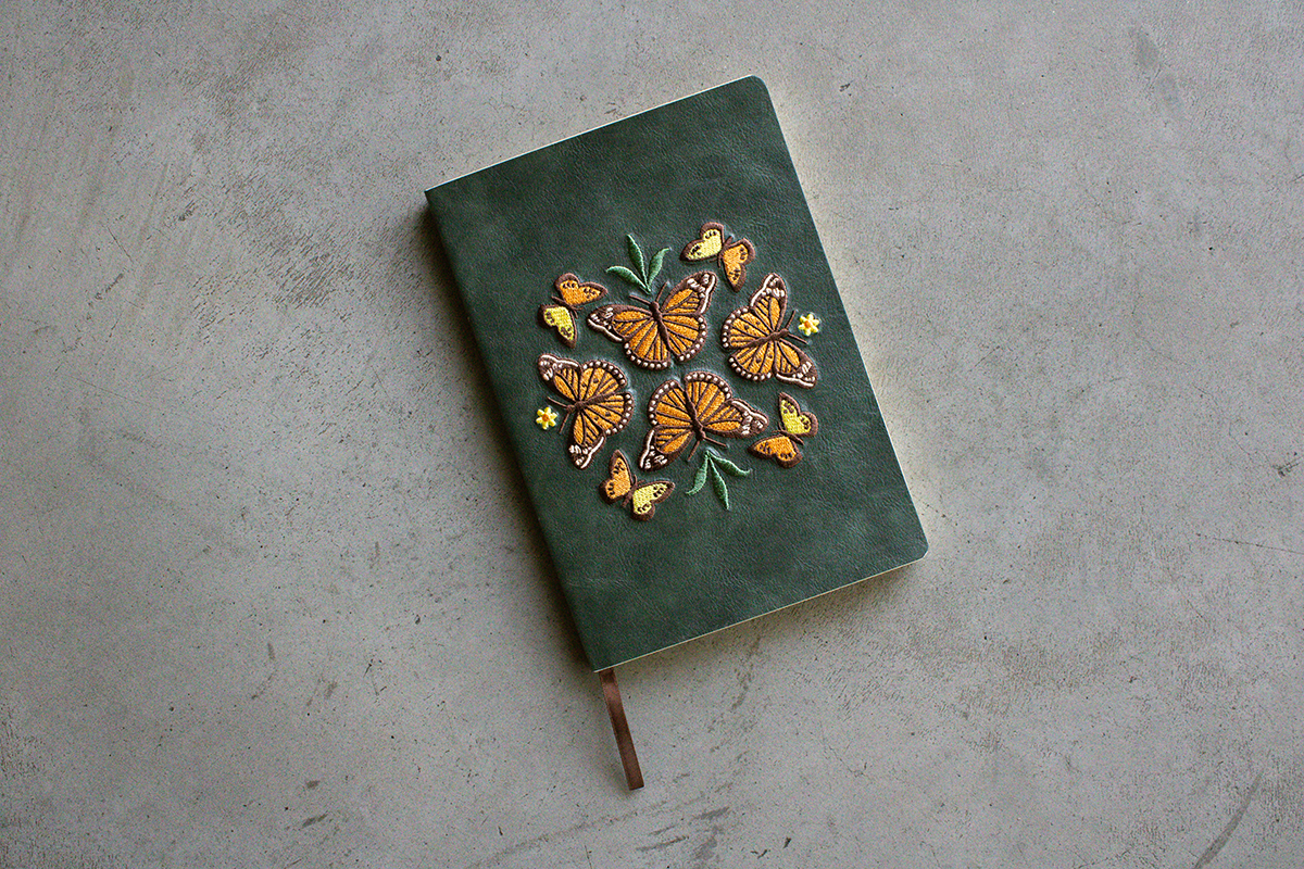 Butterfly Dance Embroidered Notebook-3