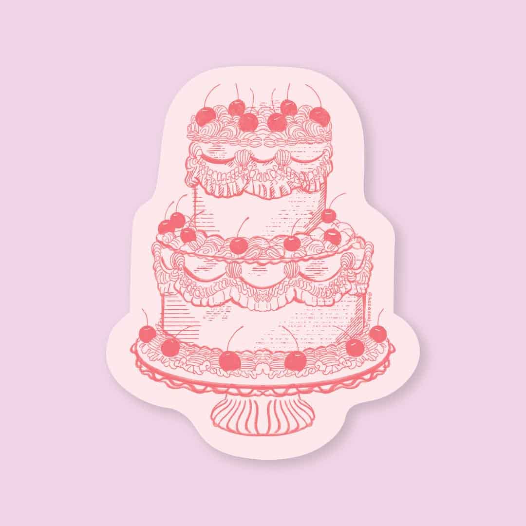 Vintage Cake Sticker-1