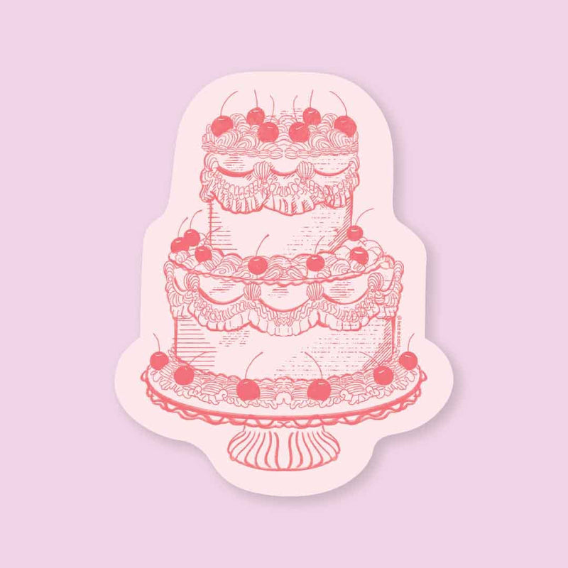 Vintage Cake Sticker-zoom-