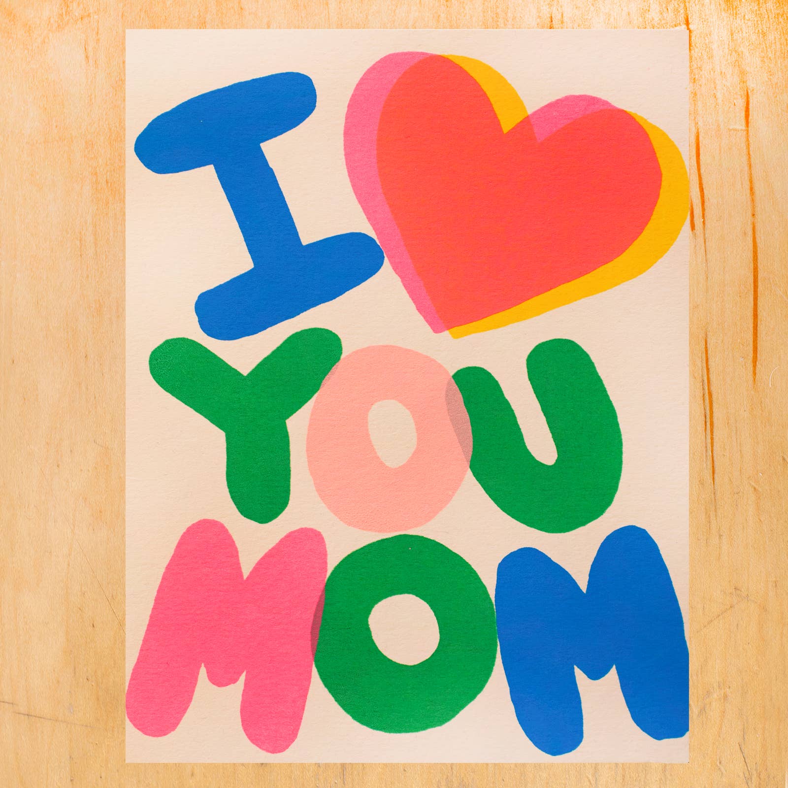 I Heart You Mom Greeting Card-1