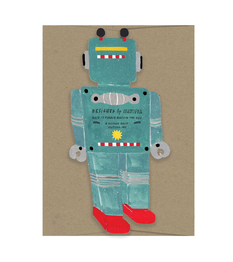 Little Robot Playtime Collection - Die Cut Card-zoom-