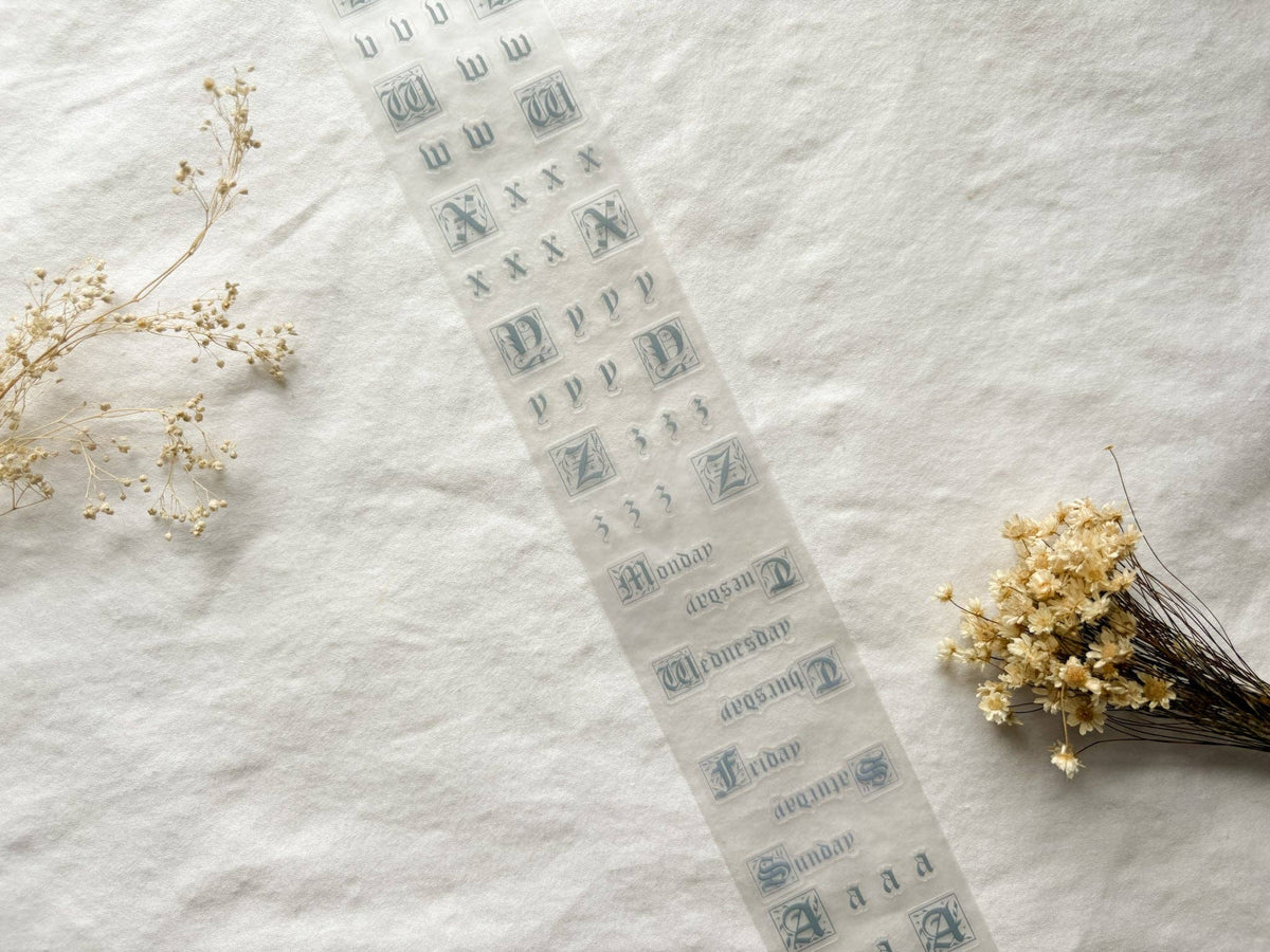 Blue Fairytale Letters PET Tape