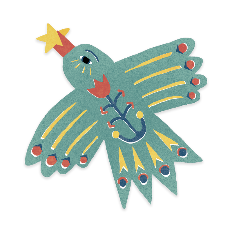 Star Bird Sticker-zoom-