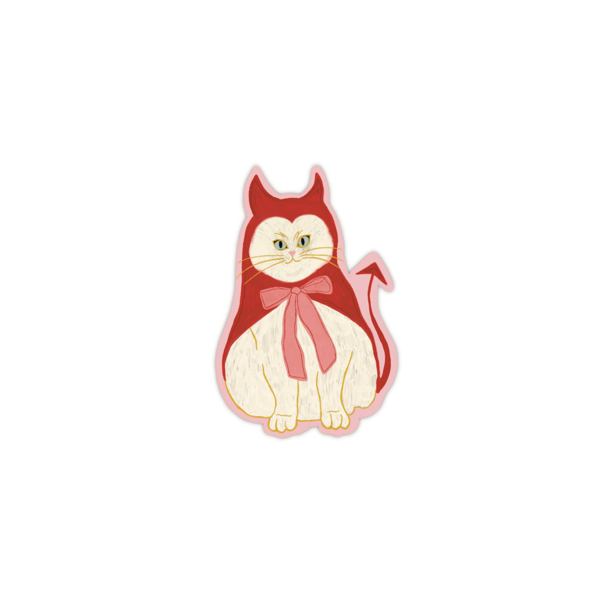 Devil Cat Die-Cut Sticker