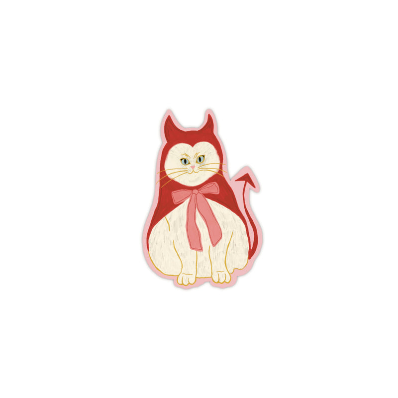 Devil Cat Die-Cut Sticker-zoom-