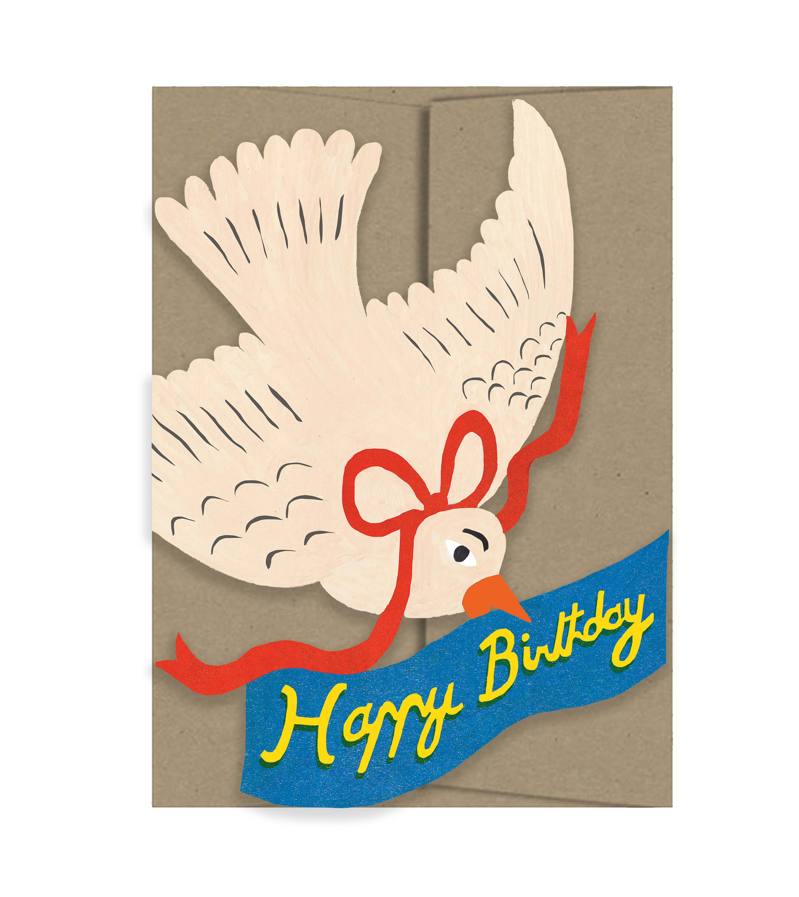 Happy Birthday Bird - Die Cut Card-zoom-1