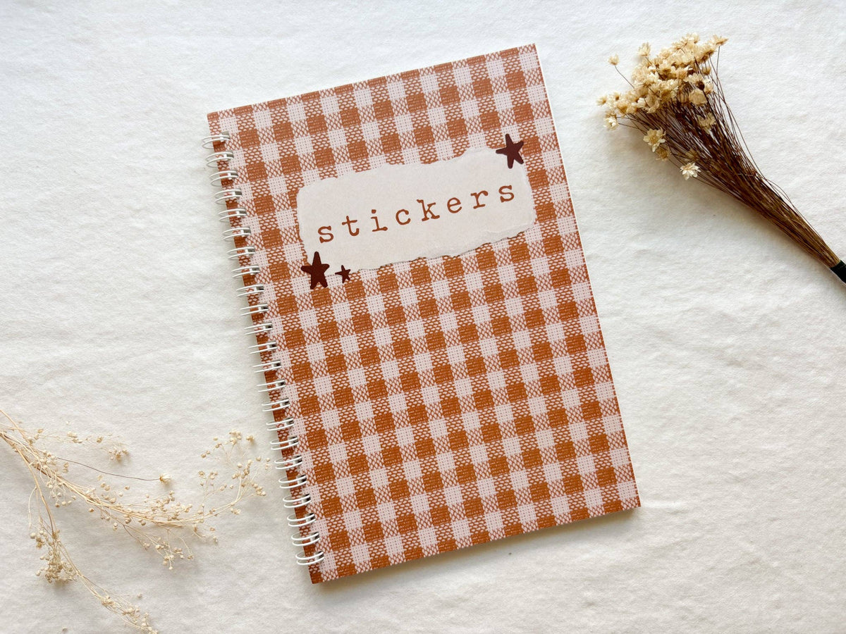 Large Gingham Sticker Collection Book