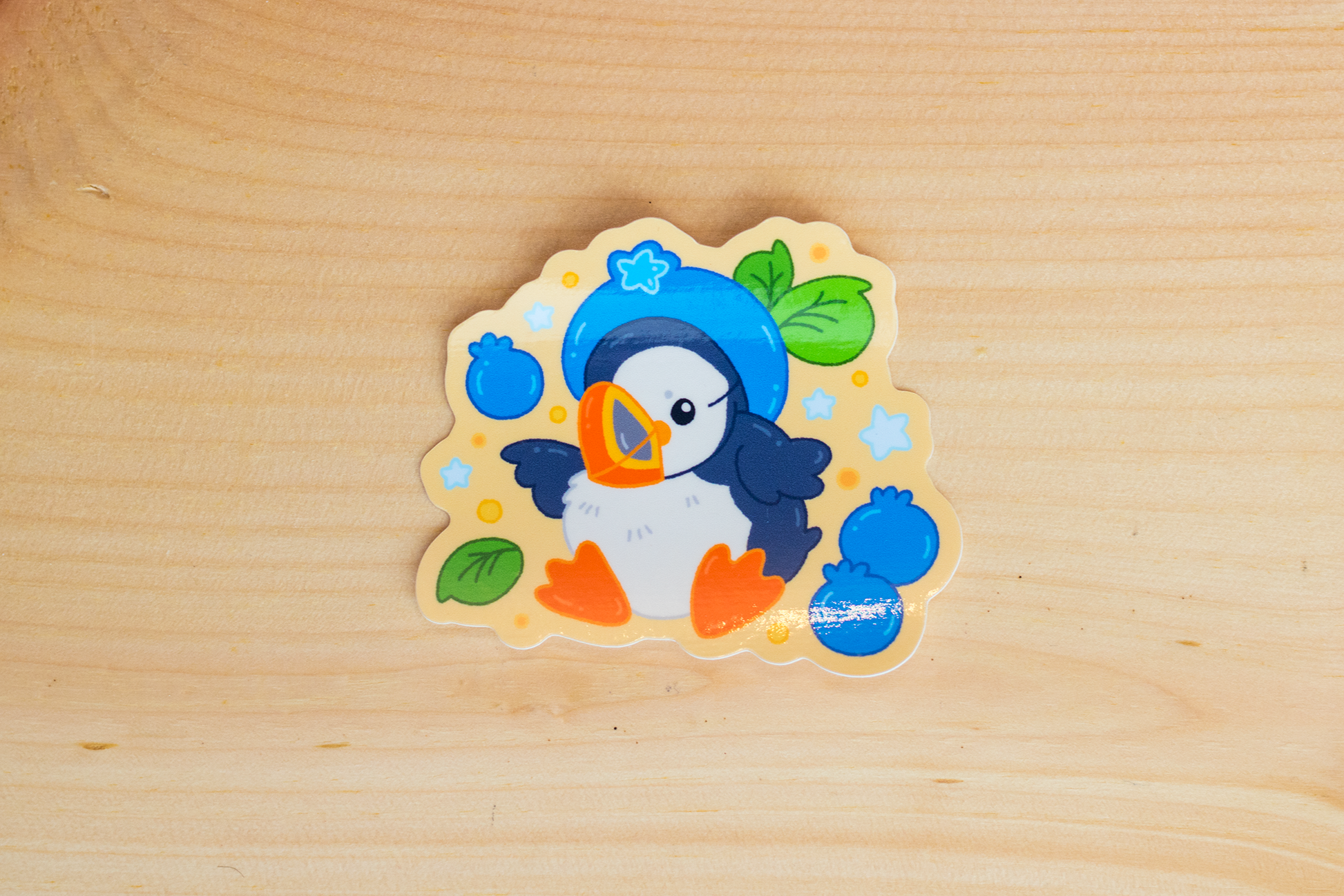 Blueberry Puffin Sticker-2