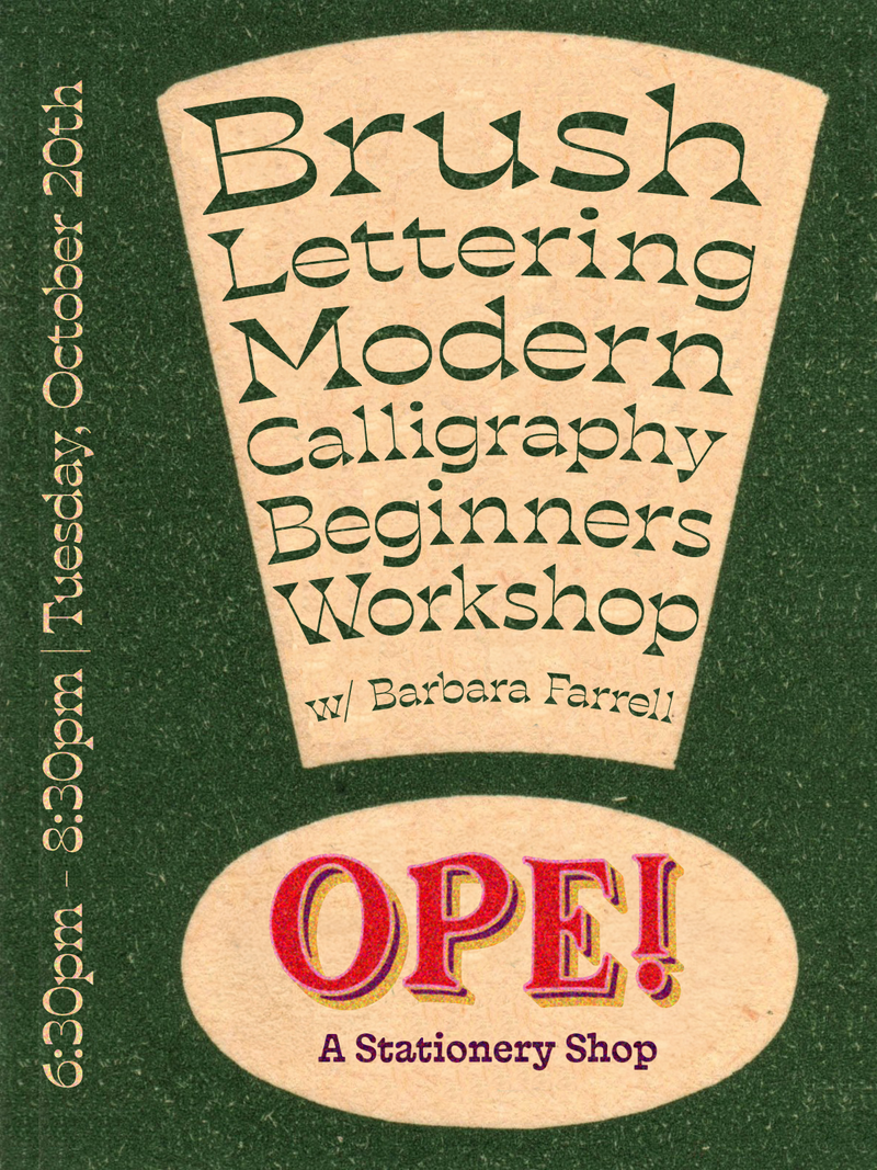 Brush Lettering/Modern Calligraphy Beginners Workshop-zoom-