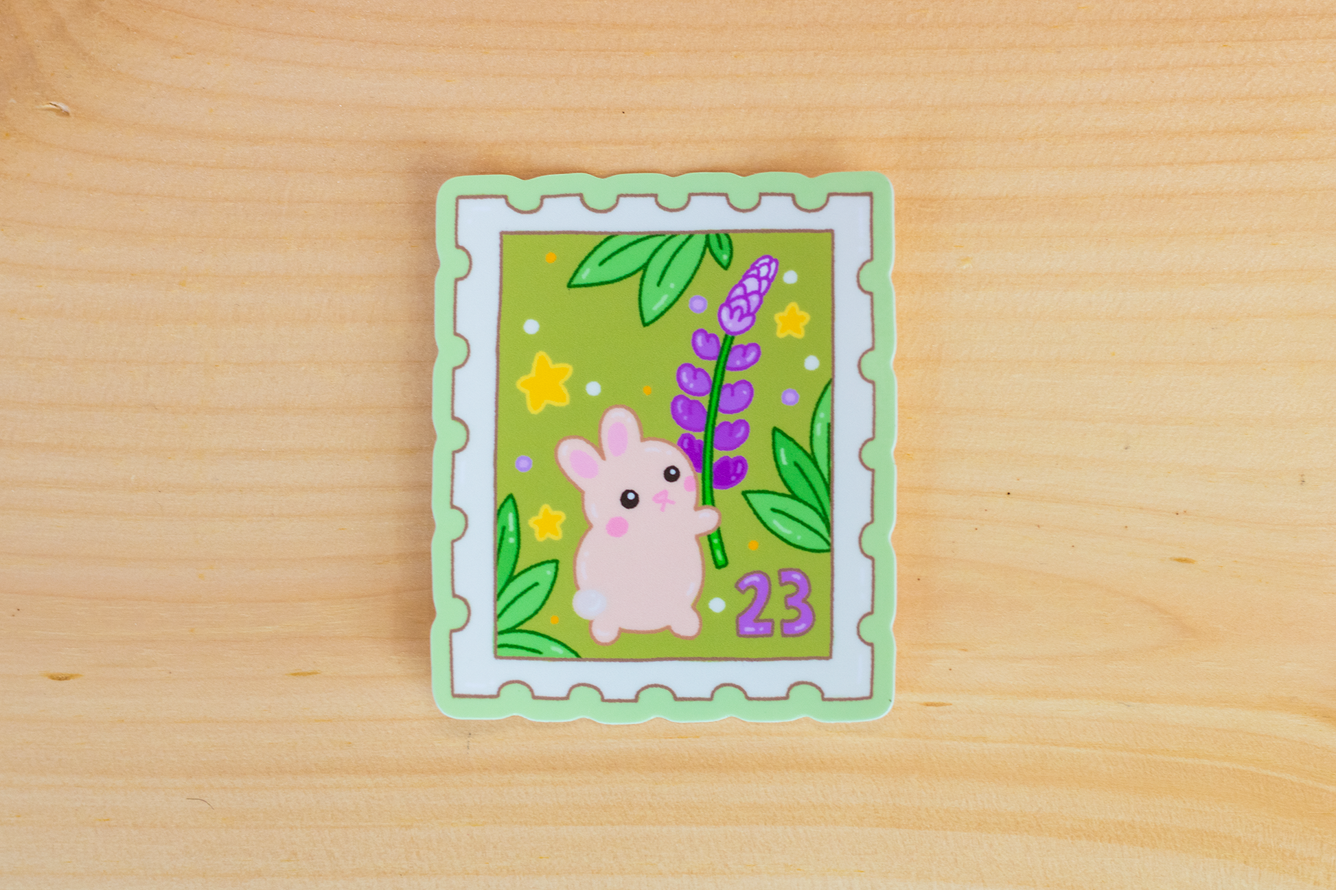 Bunny Lupine Stamp Sticker-2