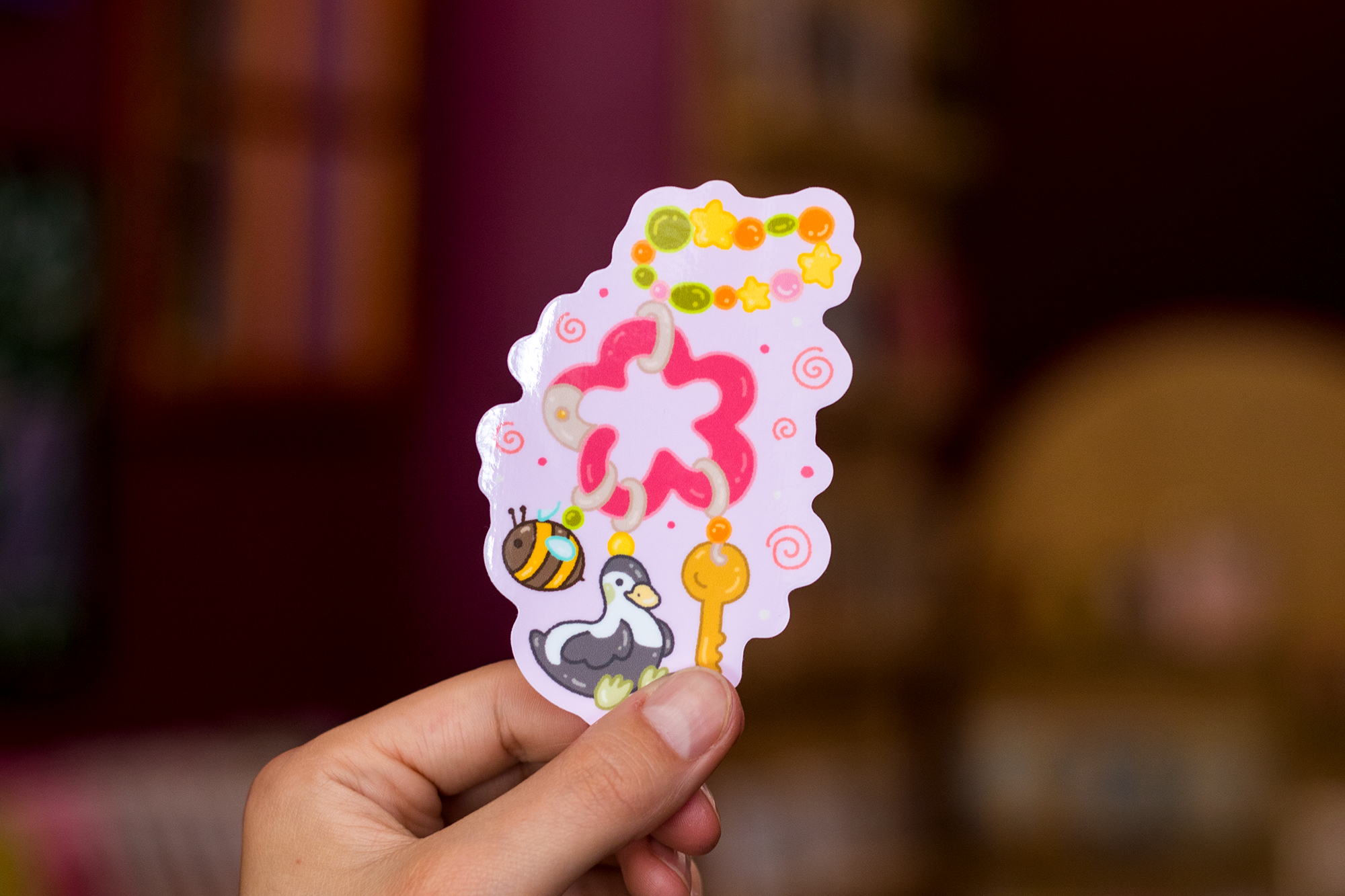 Eider Charm Keychain Sticker
