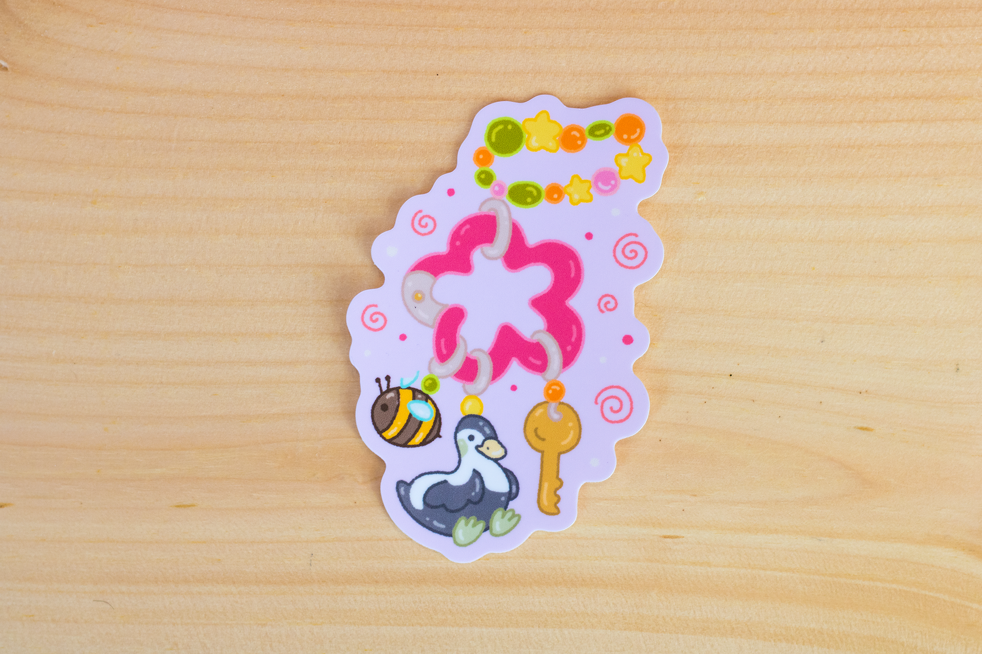 Eider Charm Keychain Sticker-2