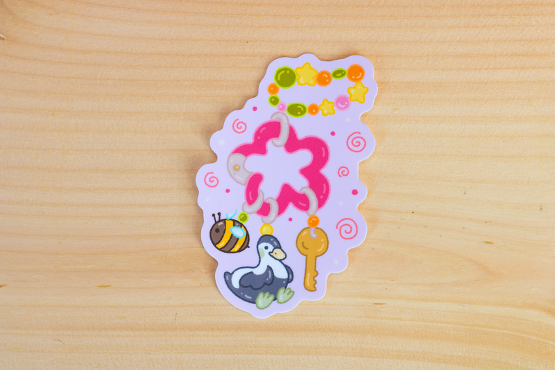Eider Charm Keychain Sticker-zoom-