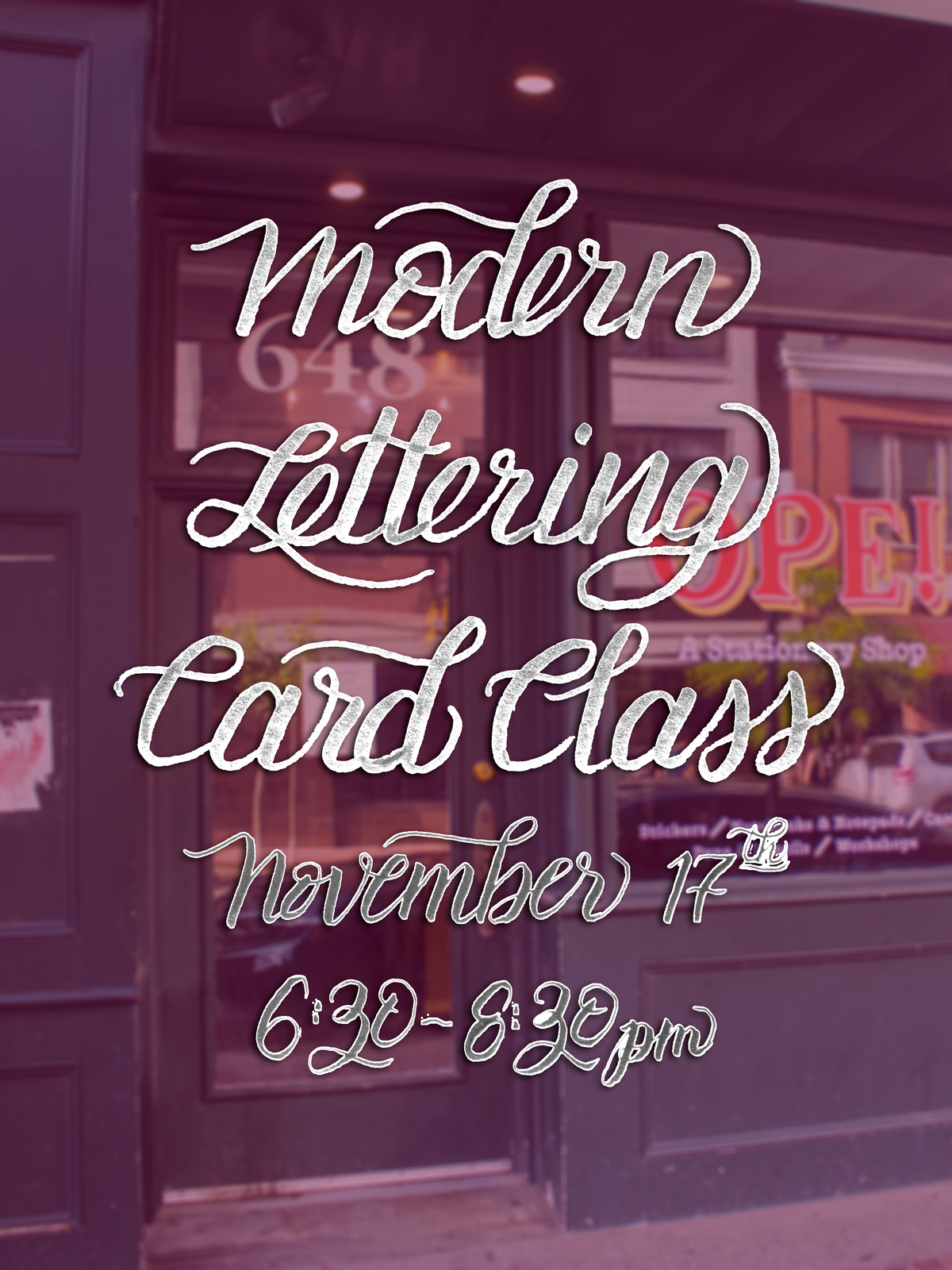 Modern Lettering Card Class