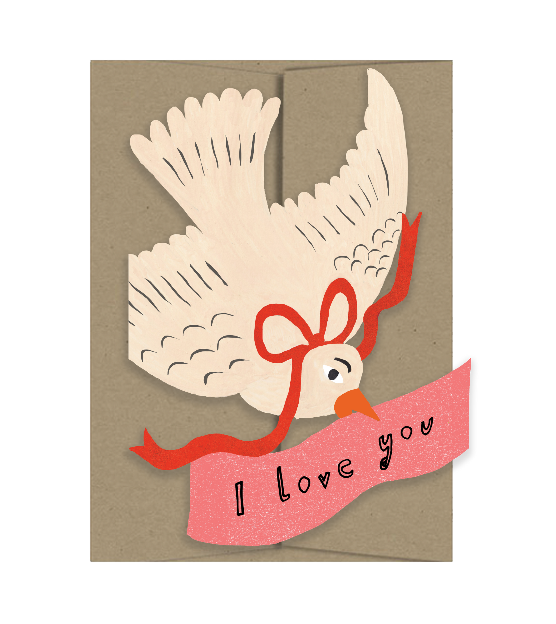 Love You Bird - Die Cut Card-1