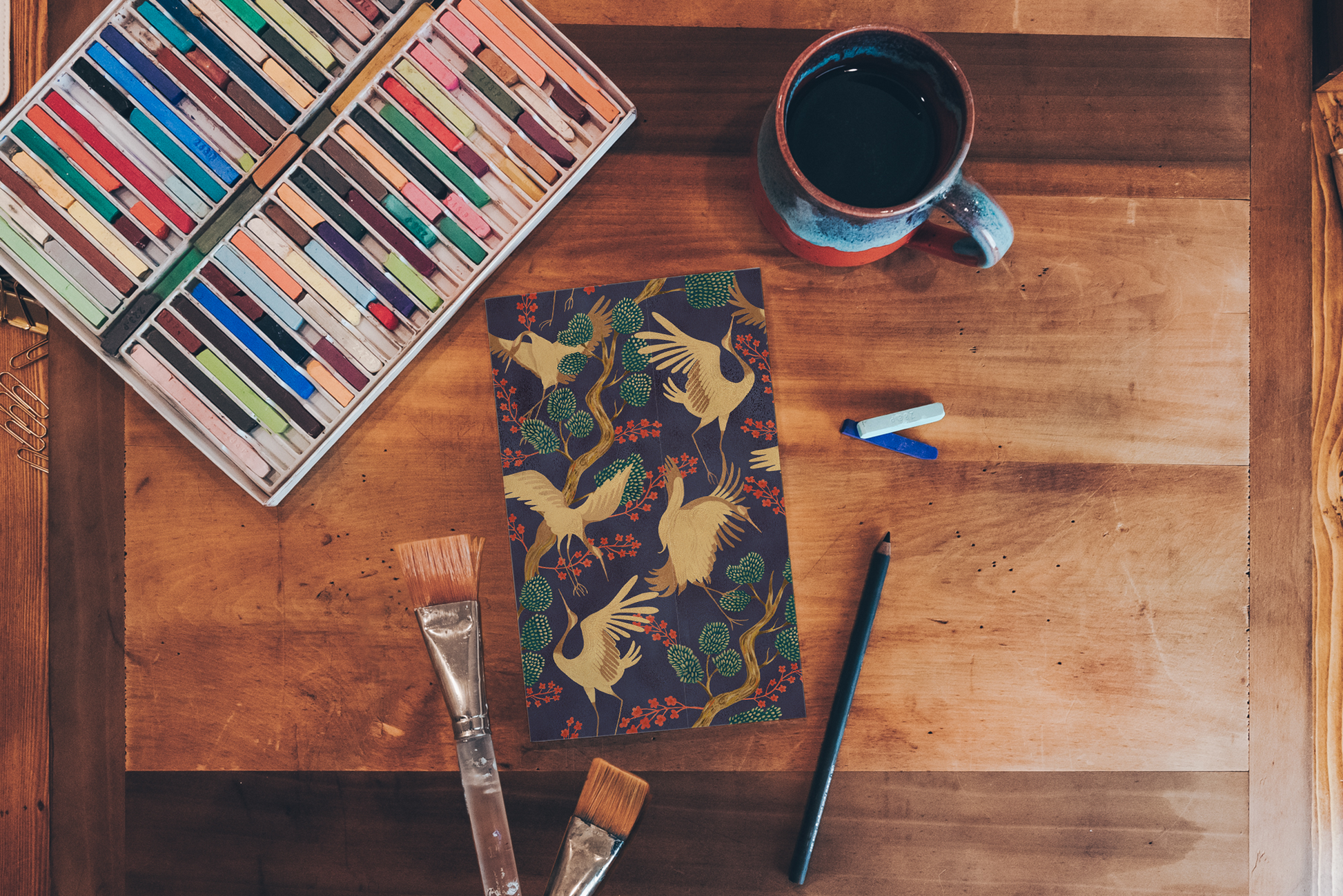 Cranes Soft Touch Classic Layflat Notebook-3