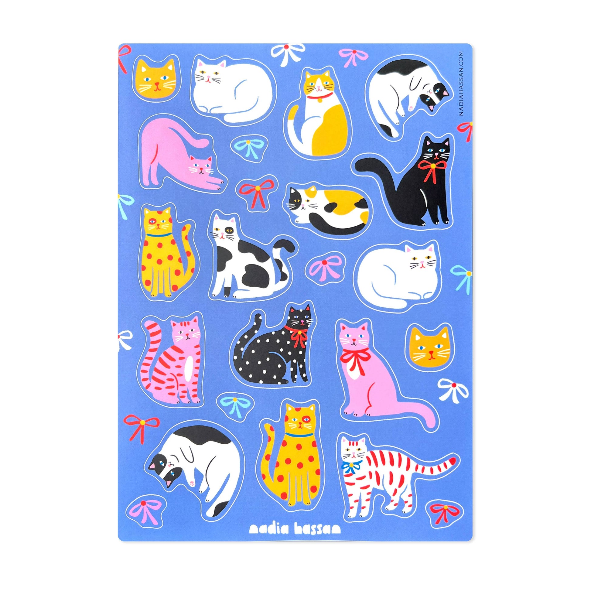 Pretty Kitties 5x7 Sticker Sheet-1