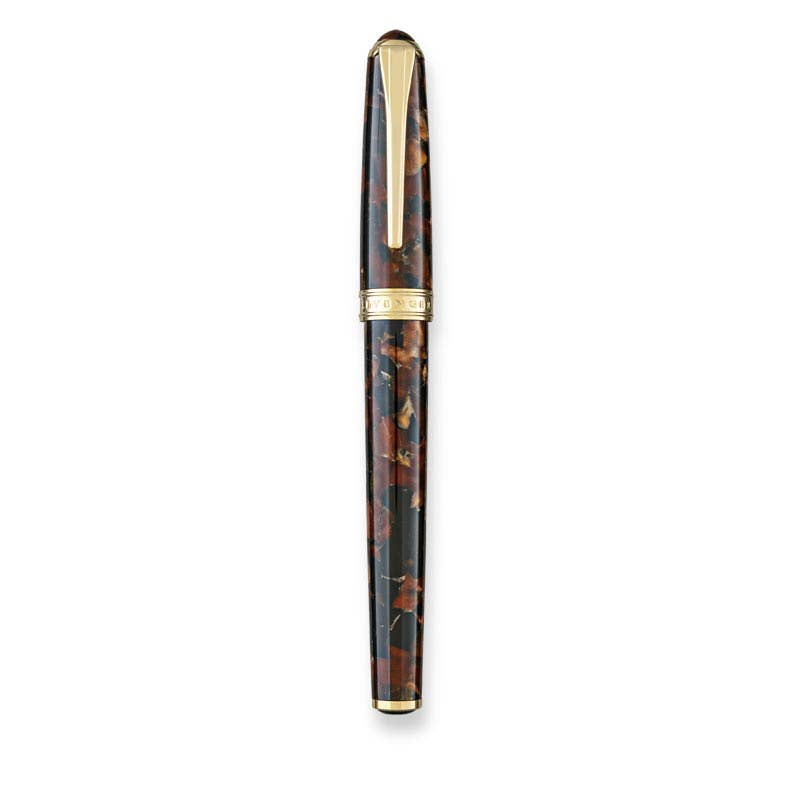 True Writer Classic Golden Dark Tortoise Fountain Pen - Fine Nib-5