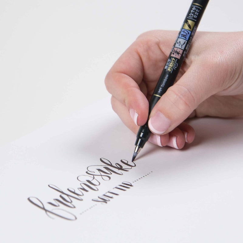 Fudenosuke Brush Pen, Soft Tip, Black-zoom-