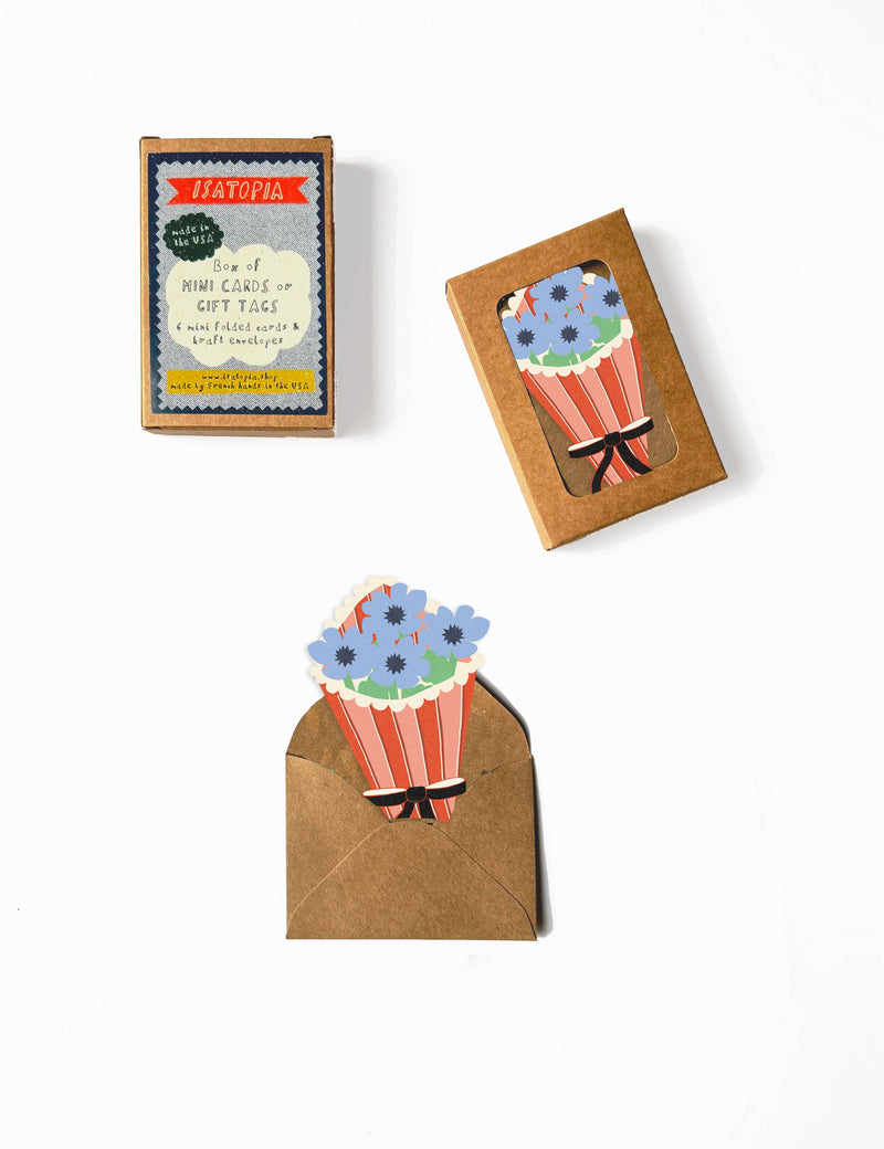 Flower Bouquet Mini Cards - Box of 6-zoom-