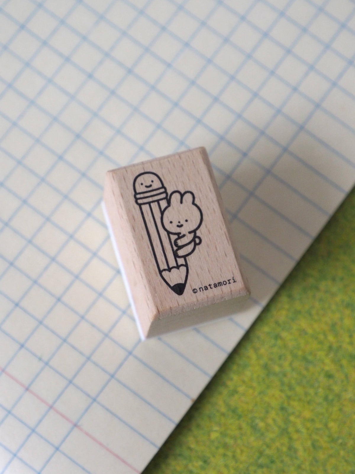 Bunny Pencil Rubber Stamp-3