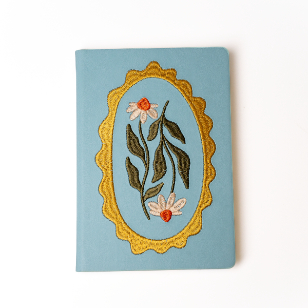 Daisy Frame Embroidered Notebook