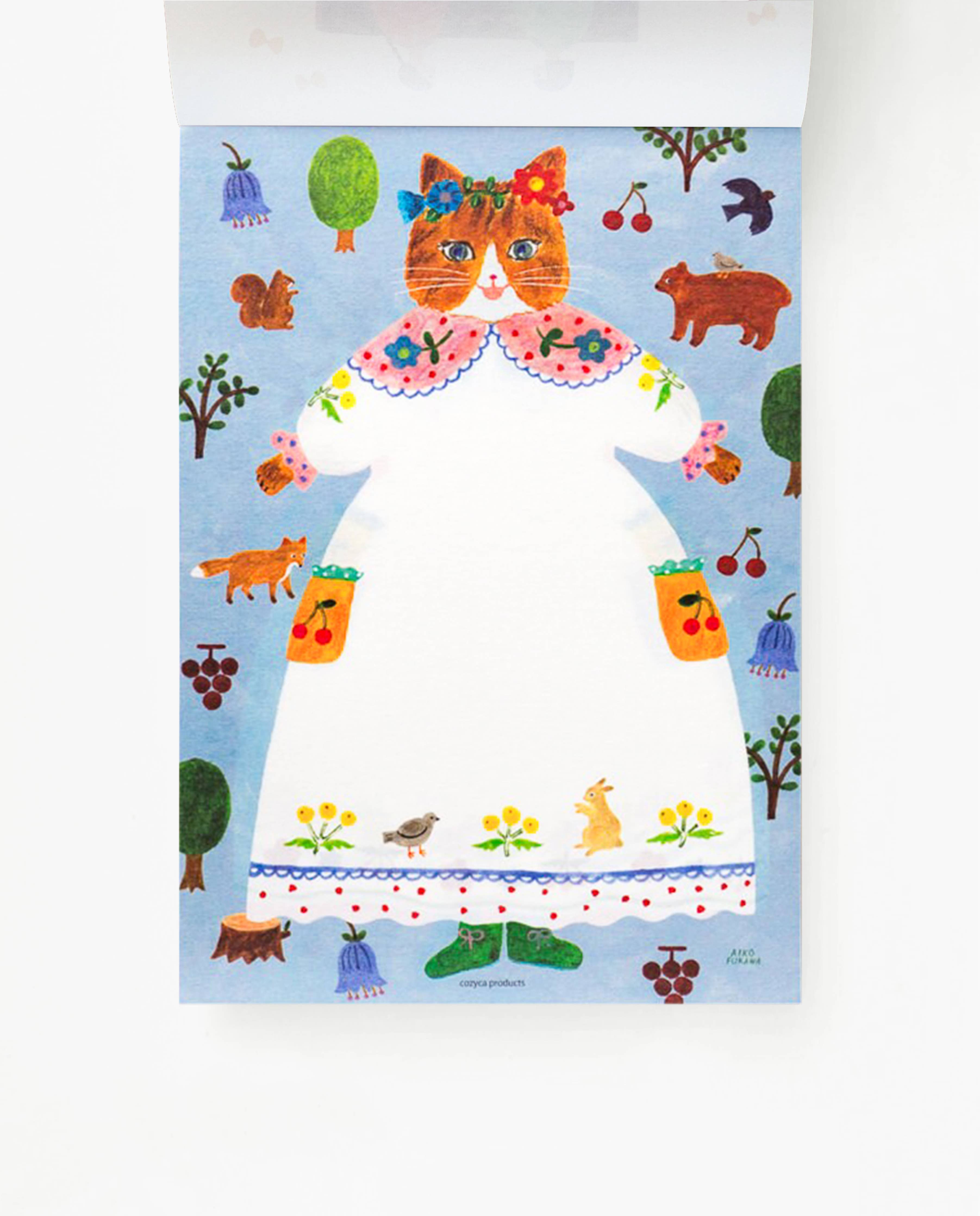 Large Writing Pad - Cat and Onepiece-zoom-2