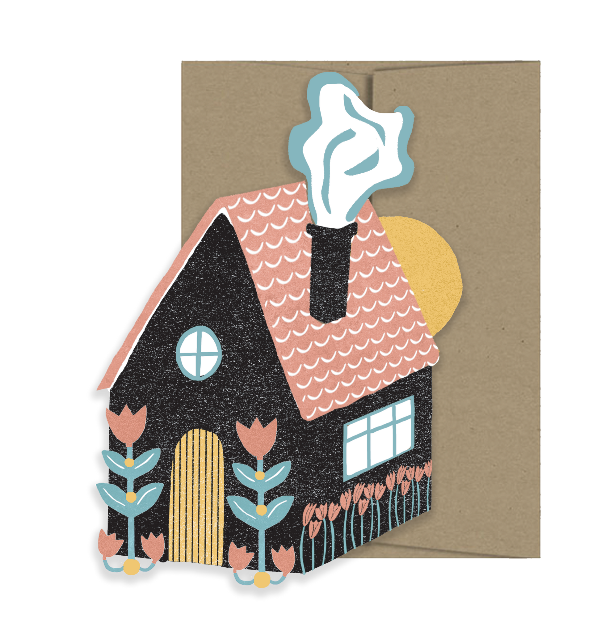 Folk Home - Die Cut Card-1