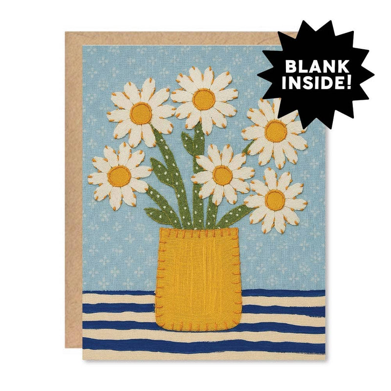 Greeting Card - Daisy Vase-zoom-