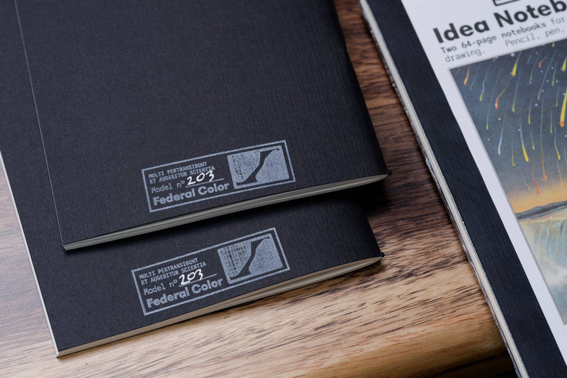#203 Idea Notebooks, Set of Two, Black/Cream-zoom-