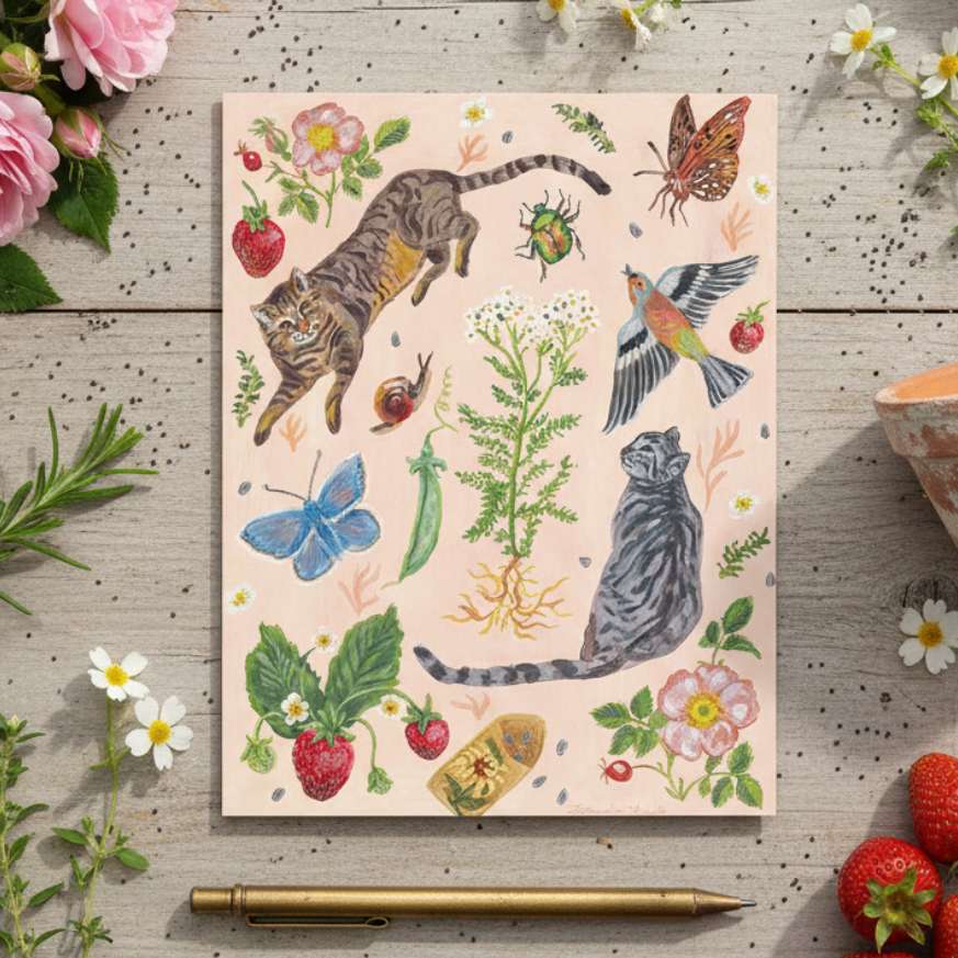 Cat Garden Card