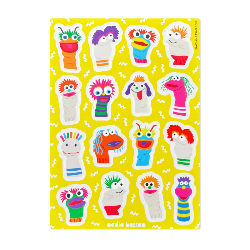 Sock Puppets 5x7 Sticker Sheet-zoom-