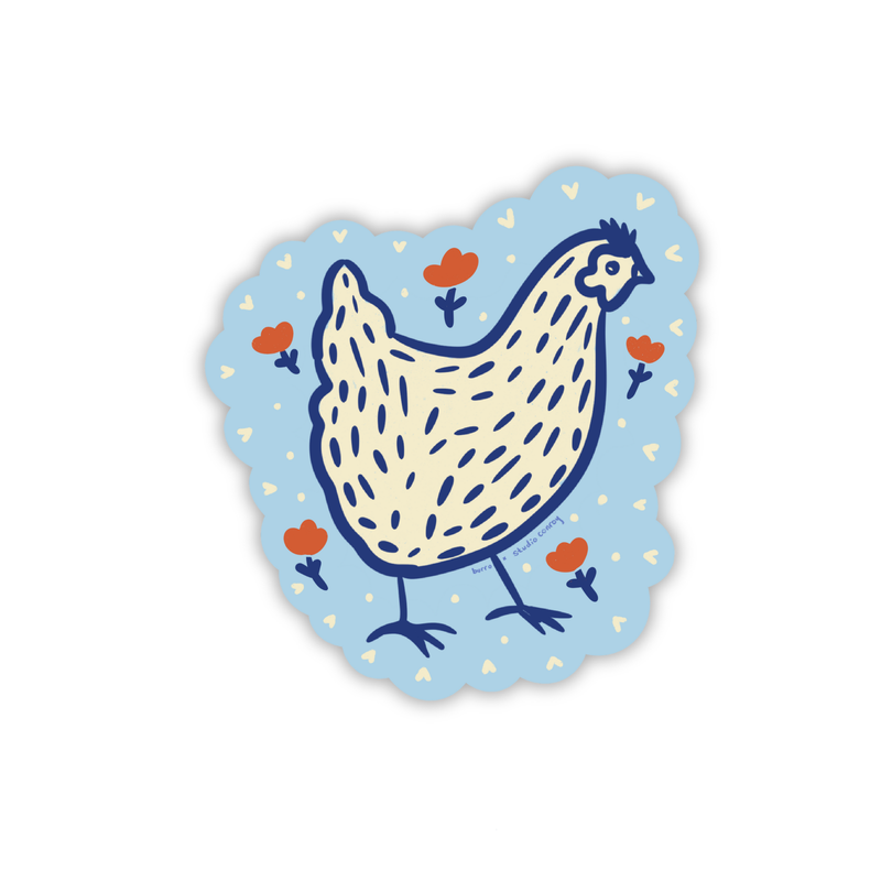 Spring Chicken Die-Cut Sticker-zoom-