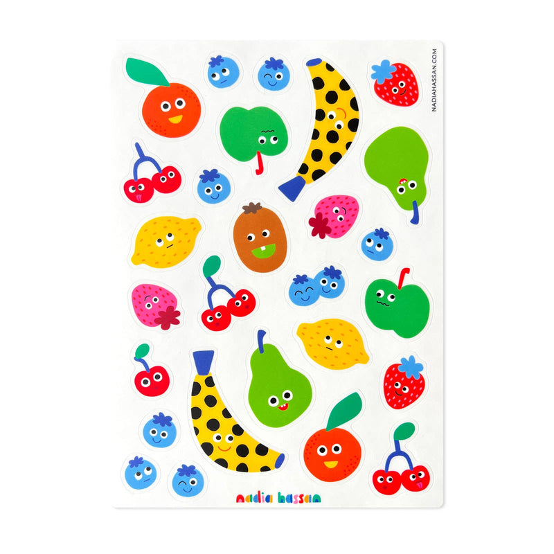 Funny Fruits 5x7 Sticker Sheet-zoom-