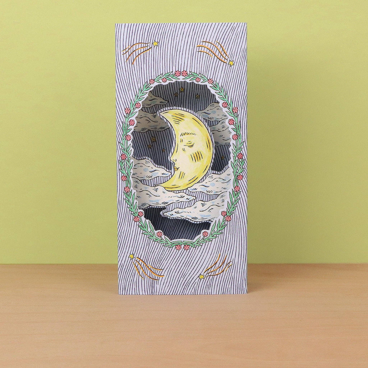 Magical Moon 3D Die-Cut Greeting Card