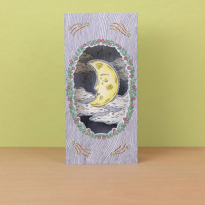 Magical Moon 3D Die-Cut Greeting Card-zoom-