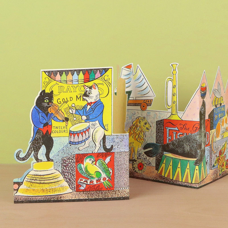 Tin Toys, Cats To Dogs 3D Die-Cut Greeting Card-zoom-