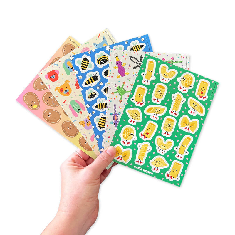 Pasta Pals 5x7 Sticker Sheet-zoom-
